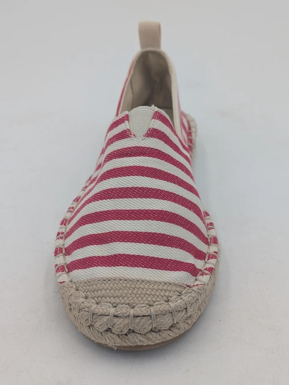 Brand-New Xappeal Maisie Sz 6M Red & White Natural Jute Espadtille With Pull-Tab